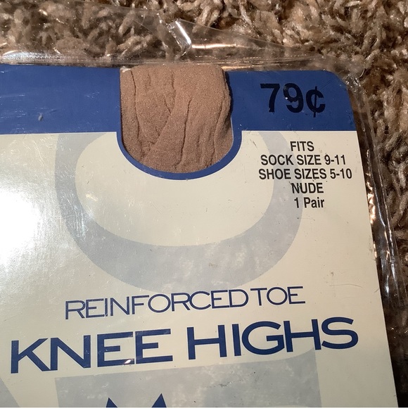 Lot of Vintage sheer nylon socks, beige & nude, sock size: 9-11 - Picture 5 of 12